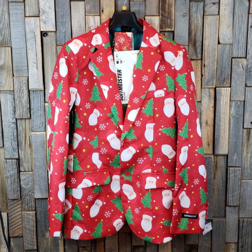 Suitmeister Christmas 3 piece suit size small.